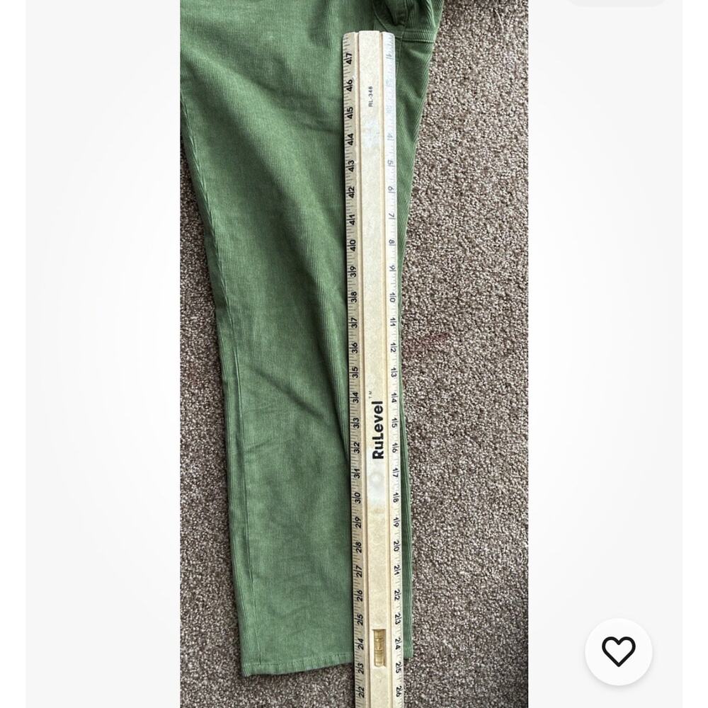 J Crew Sz 27P Green Pinwhale Corduroy Straight 5 pkt Minimalist Pants - Picture 9 of 9